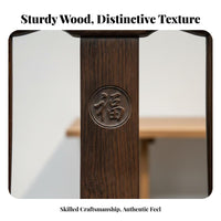 Miniature Official's Hat Chair Traditional Chinese Design Wooden Seat Antique Aesthetic Artisanal Quality for Children
