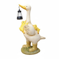 Duck Statue with Solar Lantern Glowing Solar Duck Statue Easy to Place for Patio