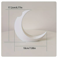 Crescent Moon Vase Modern Moon Statue Whimsical for Minimalists