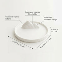Holder Tray Mountain Water Landscape Design Ceramic Ash Catcher Home Fragrance Holder for Living Room Decor Meditation Practitioner Gift Shopper