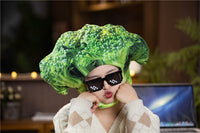 Broccoli Plush Headgear Hat for Photo Props and Cartoon Costumes