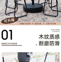 Adjustable Height Outdoor Table for Umbrella, Portable Folding Hanging Table for Small Stalls