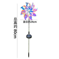Solar-Powered LED Windmill Garden Light, Waterproof, Outdoor Decoration