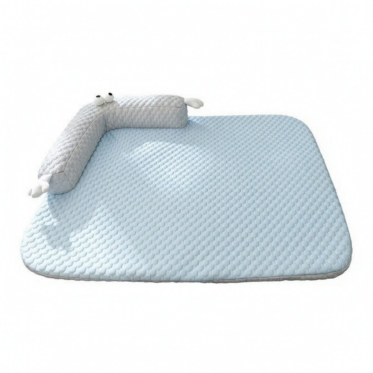 Pet Bed with Pillow Machine Washable Quilted Pet Pad Non-Slip Dog Mat with Pillow for Crate