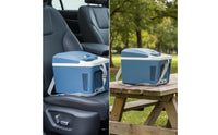 Portable Car Refrigerator Compact 12V Car Fridge Space Saving Mini Fridge with Carry Strap for Travelers, Students, Office