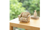 Dollhouse Sofa with Pillows 1/12 Scale Dollhouse Couch Upholstered for Hobbyists