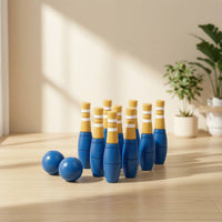 Wooden Bowling Set Durable Kids Bowling Set Game Toddler Indoor for Children, Playroom, Classroom