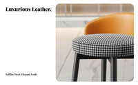 Upholstered Counter Stool with Backrest Padded Seat for Front Desk, Cafe, Adults