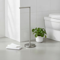 Toilet Roll Stand with Weighted Base Modern Hardware Sturdy for Apartment