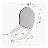 Portable Toilet Seat Easy Install Commode Seat Washable for Seniors