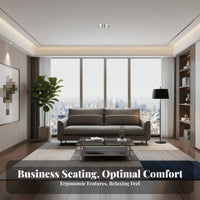 Modern Design 3-Seater Sofa and Coffee Table Set Minimalist aesthetic 3-Seater Sofa Professional Look Office Furniture Padded Armrests for Corporate Clients, Adults, Reception Area, Waiting Room