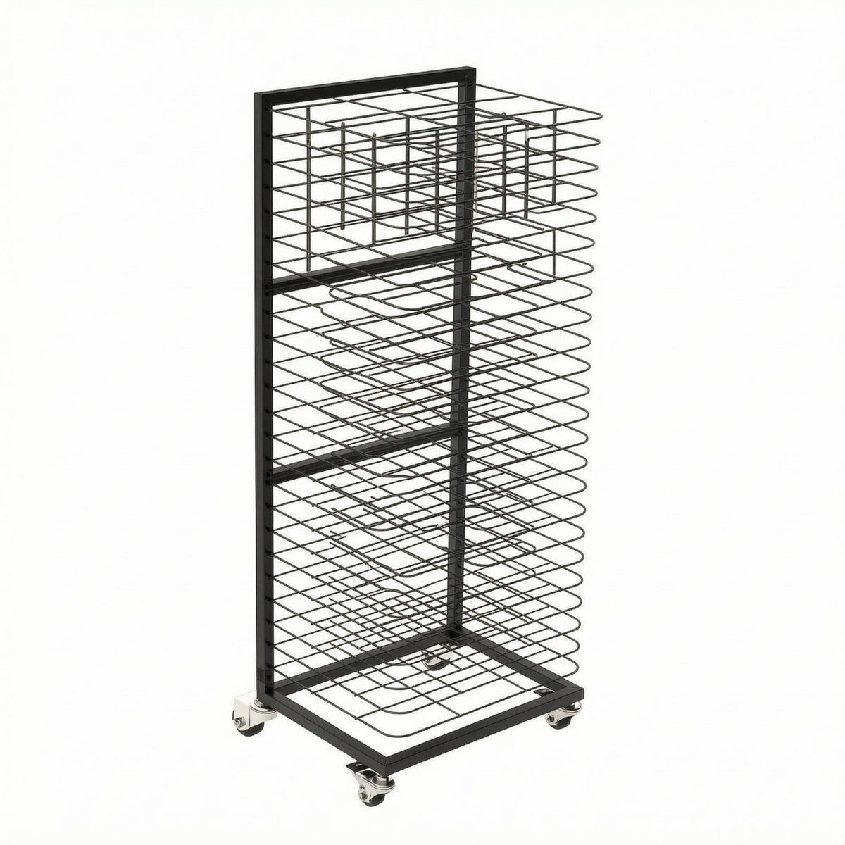 Art Drying Rack Removable Shelves Painting Drying Rack Studio Storage Swivel Casters Metal Frame for Painters
