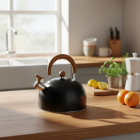 3 L Whistling Tea Kettle European Design Wood Handle Tea Kettle Audible Whistle