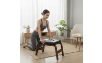 Postural Exercise Headstand Bench Wooden Headstand Bench with Cushion Supportive Inversion Stool for Yogis