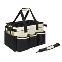 Cleaning Supply Organizer Bag 5 Compartments Cleaning Organizer Tote Open Top Household Storage for Janitors