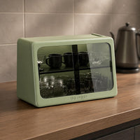 Sliding Door Cup Cabinet Countertop Tumbler Storage Rack Opaque Body