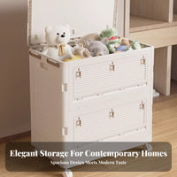Foldable Wheeled Container ToolTool-Less Assembly for Closet, Under Bed, Students