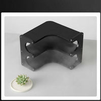 Black Corner Organizer Rack Stable Structure 2-Tier Countertop Shelf Heavy Duty