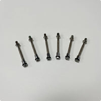 6 Pieces Drum Screws Metal Snare Drum Tension Rods Silver-Toned Tension Rods for Percussionists