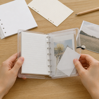 Transparent M5 3-Fold Loose-Leaf Planner with Card Storage