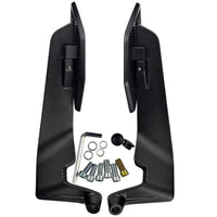Angular Motorcycle Mirrors with Mounting Hardware Streamlined Motorcycle Rearview Mirrors Carbon-Fiber-Look Side Rearview Mirror Adjustable for Motorcyclists, Riders, Street Bikes, Touring Motorcycles