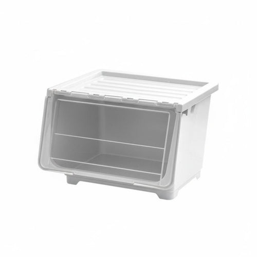 Front-Opening Stackable Box adaptable Storage container casters for Mobility