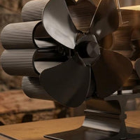 Heat Powered Fireplace Fan Overheat Protection Double Head Fireplace Fan Heat-Powered Air Movement Device