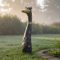 Screaming Chicken Statue Weather-Resistant Resin Googly Eye Duck Figurine