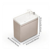 Ceramic sink with cabinet vanity