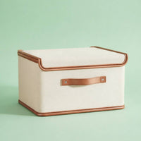 Oxford Cloth Storage Box Foldable Clothes Organizer Lidded Fabric Storage Bin Closet Organizer Sturdy Material Suitable for Bedroom Dormitory Home Organization