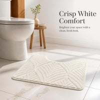 Super Soft Chenille Jacquard Non-Slip Bath Mat Set Absorbent Doormat for Bathroom Entryway