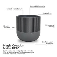 Matte PETG Filament 1.75mm for 3D Printing, Fused Deposition Modeling Material 1kg Spool with Textured Finish, Dimensional Accuracy for Makers