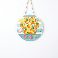 Easter Welcome Wreath Ready to Hang Front Door Easter Decoration Farmhouse Design Wooden Welcome Sign for Homeowners, Families, Entryway, Porch