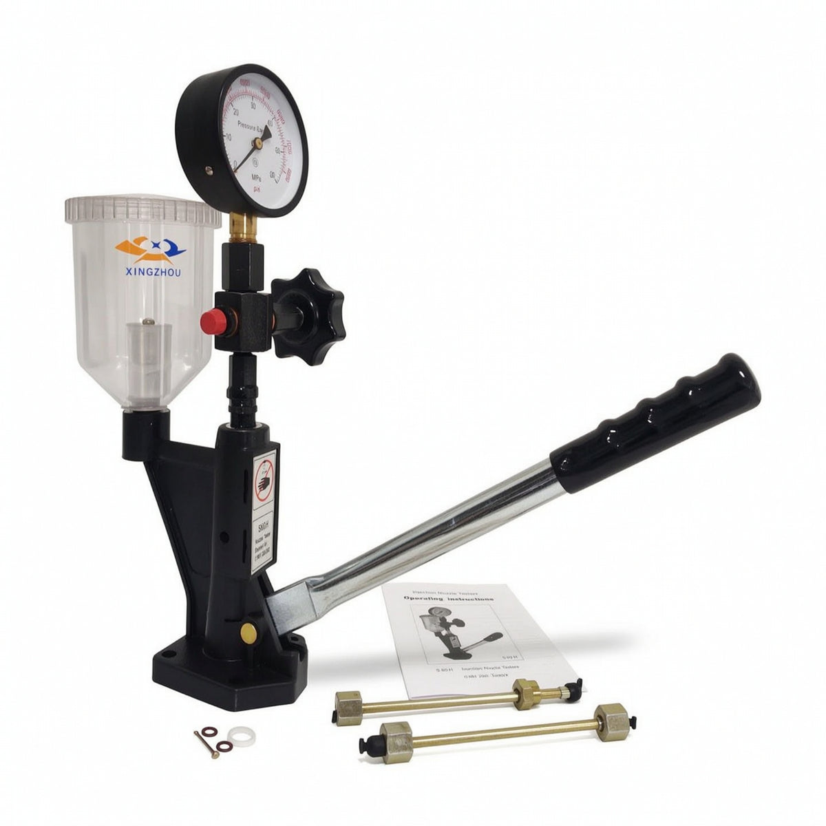 Mechanical Compression-Ignition Injector Nozzle Tester Adjusting Manual Injector Tester Sturdy Kit Long-Lasting for Automotive Workshops