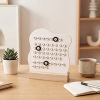 Wooden Desk Calendar Style Desktop Standing Calendar Minimalist Desktop Date Board for Office, Study Room