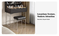 Cross-Legged paded Bench High Resilience pad Vanity Seat for Makeup Area