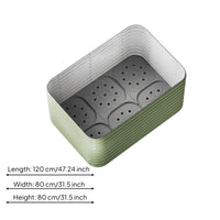 Rectangular Metal Planter Box Aluminum Alloy Garden Product Water Reservoir
