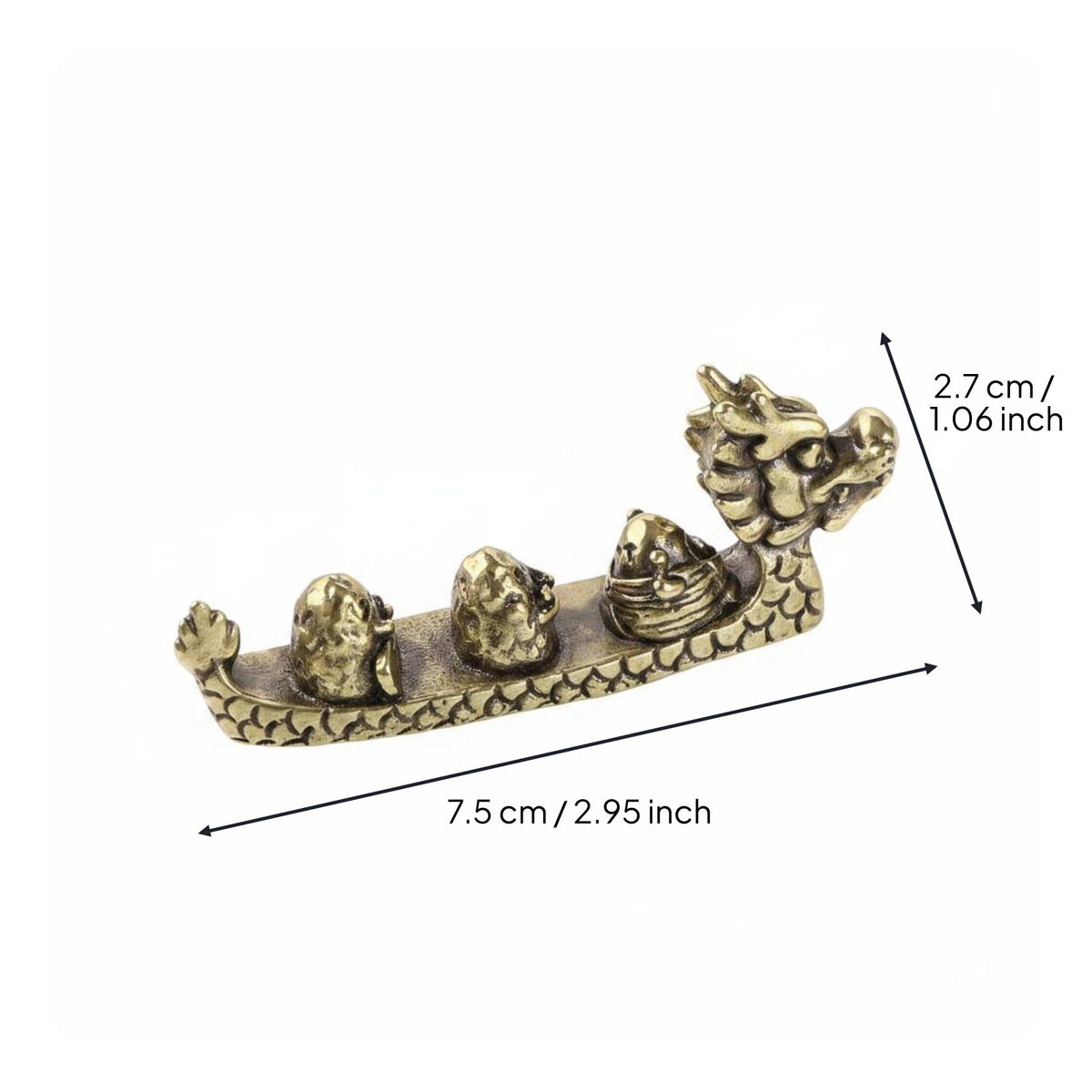 Zongzi Dragon Boat Figurine Antique Finish Tea Pet Creative Design for Desktop