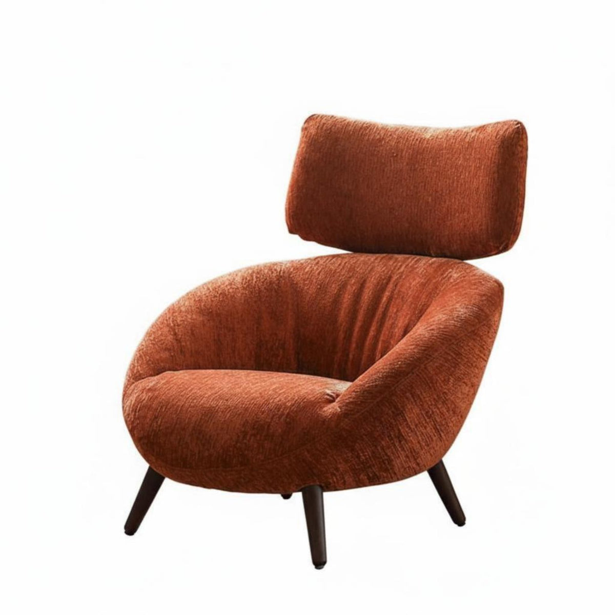 Upholstered Highrear Armchair Minimalist Design Upholstered Tallreared Armchair with Side Panels Armchair Sturdy Frame Easy