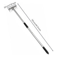 Detachable Garden Weeder Replaceable Long Handle Action Hoe Heavy Duty