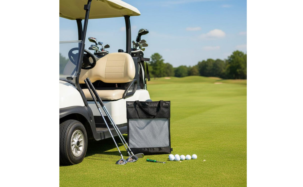 Sport Push Cart Storage Bag Drawstring Lock Sport Cart Mesh Bag Sports Accessory Easy Installation Thickened Bottom