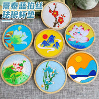 春节景泰蓝掐丝珐琅画手工diy材料包杯垫非遗初学社区活动沙龙