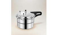 Gas and Induction Compatible Stovetop Pressure Cooker Thickened Base Commercial Pressure Cooker Heavy-Duty Construction Large Capacity Cooking Pot Multiple Safety Features for Chefs, Families, Restaurant, Cafeteria