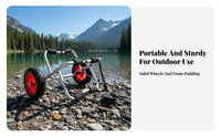 Foldable Kayak Cart 75kg Load Capacity Kayak Cart Foldable Boat Trolley Includes Fastening Strap Small Boat Trolley for Docks