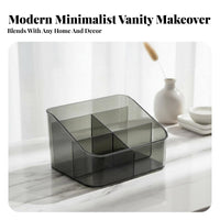 Partitisingled Cosmetic Tray Stylish Appearance Multi-Compartment Cosmetic Case