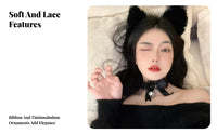 2 Pieces soft headpieces feline headpiece and jingle Collar Set Cute Design Costume Accessory Anime & design Hair Decoration universal size for Cosplayers, Party-Goers, Halloween, this seted Parties, Photo Shoots, Stage Performances