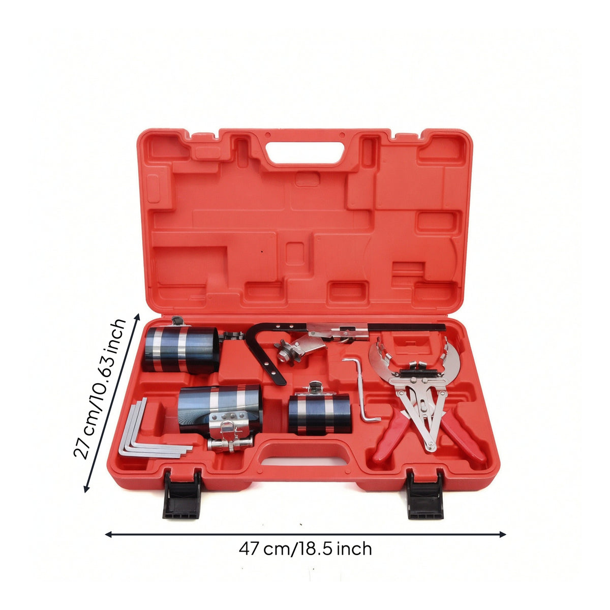 Piston Rings Service Set with Case Organized Storage Case Portable Piston Seal Installation Tool for Mechanics, Engine Rebuilds, Auto Repair Shop, Garage