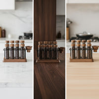 Coffee Bean Storage Rack Single Dose Display Stand, with Funnel Freshness Organizer for Baristas