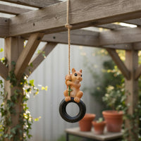 Hanging Squirrel Decoration Decorative Squirrel Ornament Weather-Resistant