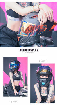 Carbon Fiber Motorcycle Helmet Full Face Unisex All-Season 3C Certified